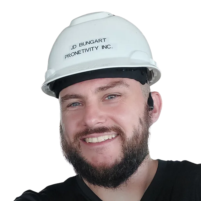 JD Bungart in a ProNetivity hard hat